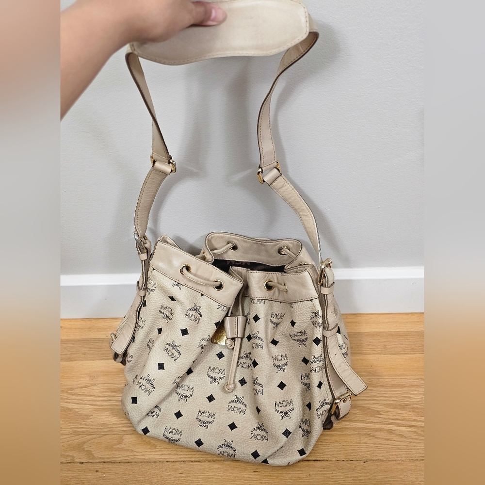 MCM Drawstring Crossbody Bag